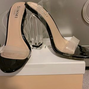 Simmi London Black clear heels